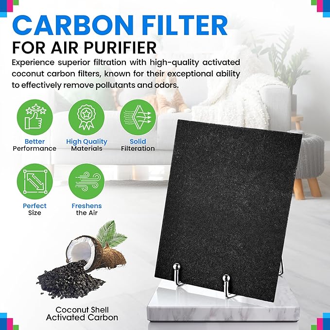 Bagean Activated Carbon Pre Filter A Replacement - Compatible with Honeywell HPA300 Air Purifier Series - Fits Honeywell HPA300 Prefilter A - Air Filters Absorb Odors and Freshen Your Home (8-Pack)