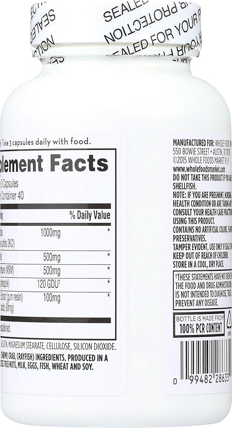 365 by Whole Foods Market, Glucosamine Chondroitin & MSM, 120 ct
