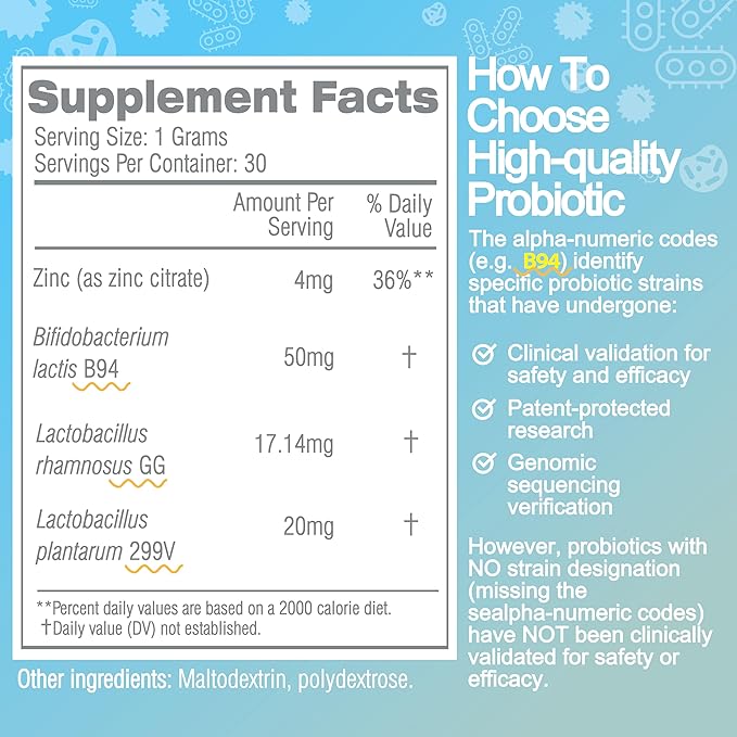 Life-Space Children IBS Support Probiotic, Clinically Proven to IBS Relief, 4 in 1 Kids Probiotic, 21 Billion CFU, Supports Reduce Symptoms of IBS, Include Bloating, Gas & Diarrhea, 60 Grams