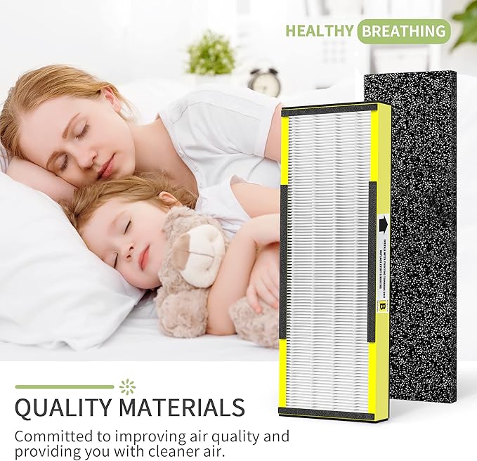 AC4825 HEPA Filter B Replacement Compatible with Germ-Guardian FLT4825 Filter B for Models CDAP4500BCA CDAP4500WCA AC4300BPTCA AC4300WPT AC4900CA AC4825DLX and AP2200CA, 4 HEPA+6Pre-Filter