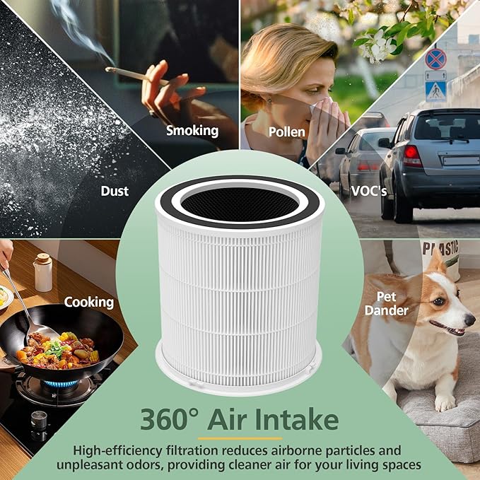 AP301 AP302 HEPA filter Replacement, ONLY for Dayette AP301 AP302 Air Purifier, HEPA and More Carbon Particles, Original filter