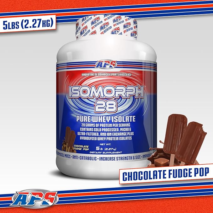 APS Nutrition Isomorph 28 Protein Powder | Pure Whey Isolate | Cold Pressed, Ultra- Filtered, & Ion Exchange Isolates | 28g Protein | 5 Pound (Chocolate Fudge Pop)