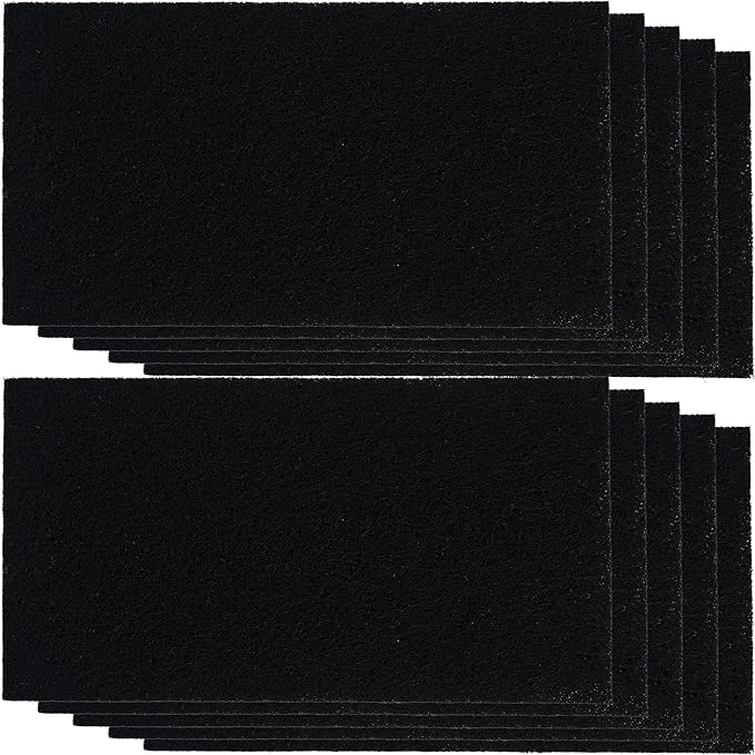 10 Pack Replacement Activated Charcoal Filters Compatible with Van Ness Corner Enclosed Cat Pan and Van Ness CP77 White Enclosed Sifting Cat Pan Litter Box