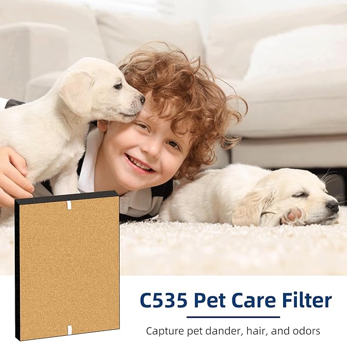 APPLIANCEMATES Upgraded C535 Pet Replacement Filter for Winix C535 5300-2 Air Purifier,3 Pack 115115 HEPA Replacement Filter A