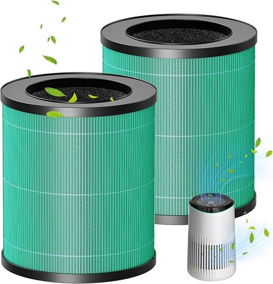 2 Pack MR2566 Filter Compatible with MORENTO MR2566 Air Purifier, 3-in-1 HEPA Activated Carbon Pre-Filter, Pet Dander Version