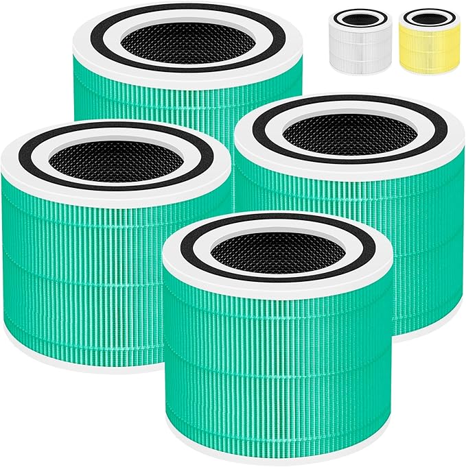 240 True HEPA Toxin Absorber Replacement Filter 14 for Puro 240 Air Purifier,3-in-1 High-Efficiency HP-14 with Activated Carbon Filter,4 Pack,Green