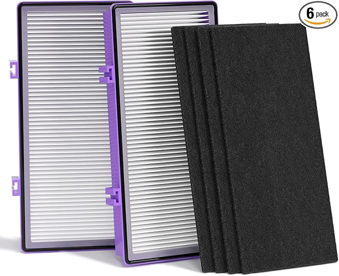Performance Plus Aer1 Filter Replacement for Holmes Air Purifiers, 2 True HEPA Filters + 4 Carbon Booster Filters, HAPF300AP-U4