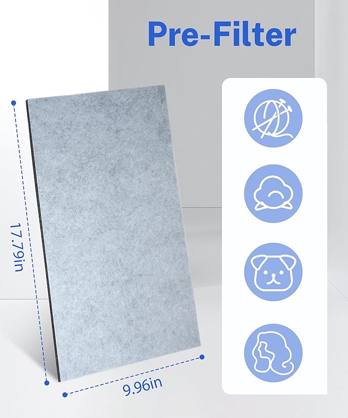 2 Pack Activated Carbon filters Compatible with AIRCARE 1051 Evaporative Humidifier, Essick Air Part # 1051-Models 4DTS300, 4DTS900, H12300HB, H12600,H12400HB,696800，696400HB