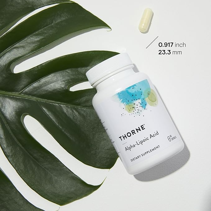 THORNE - Alpha-Lipoic Acid - 300 mg - Supplement Liver Detox, Antioxidant Support, Nerve Health and Mental Sharpness* - 60 Capsules
