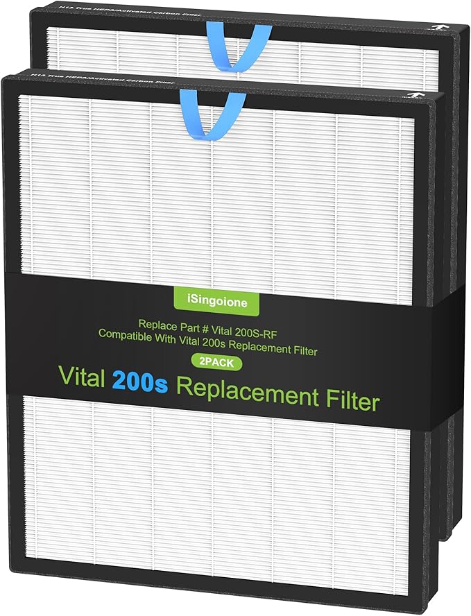 2 Pack Vital 200S Replacement Filter for LEVOIT Vital 200S Vital 200S-P Air Purifier, H13 True HEPA and High-Efficiency Activated Carbon Filter, Vital 200S-RF, LRF-V201-WUS