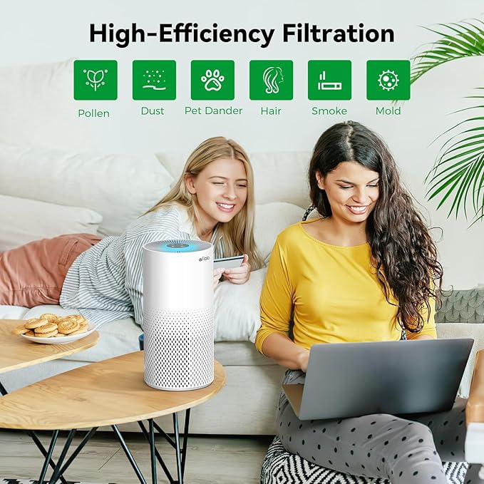 Afloia Original 3-Stage Filter, Compatible with KILO/KILOPLUS/KILOPRO/MIRO/MIRO PRO Air Purifier, 2 Packs