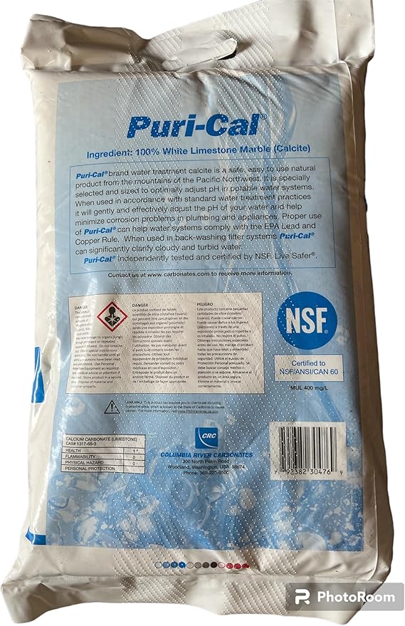 Generic Calcite Calcium Carbonate pH Filter Media 1/2 cu ft - Whole House Water Filter - 1 Bag