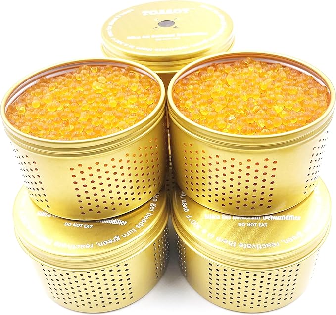 Gun Safe Dehumidifier, Moisture Absorbers, TOAAOT 200g Silica Gel Canister for Gun Case, Tool Box (6 Units)