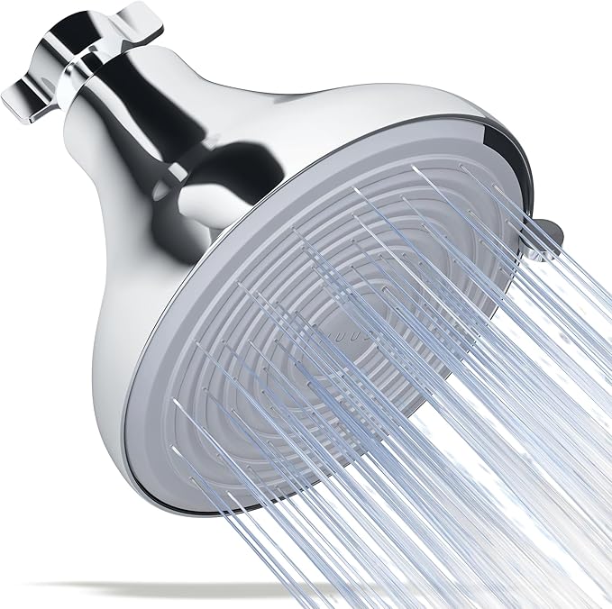 NUUD Filtered Shower Head | Removes Chlorine, Heavy Metals + Contaminants for Healthier Scalp, Skin & Hair | Protects Hair & Soothes Dry Skin | High Pressure Shower Head Filter | Chrome