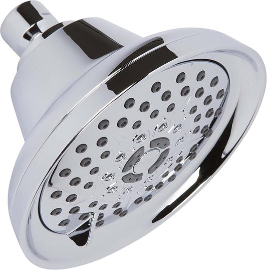 Massaging Shower Head High Pressure - Multi-Function, Massage Rainfall Showerhead With Boosting Mist For Low Flow Showers & Adjustable Water Saving Nozzle, 2.5 GPM - Chrome
