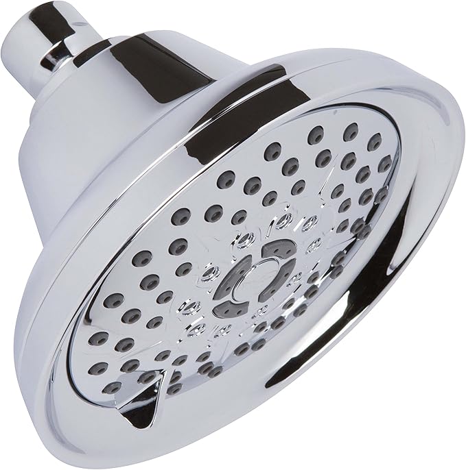 Massaging Shower Head High Pressure - Massage Rain Showerhead With Boosting Mist For Low Flow Showers And Adjustable Water Saving Nozzle, 1.8 GPM - Chrome & California Certified