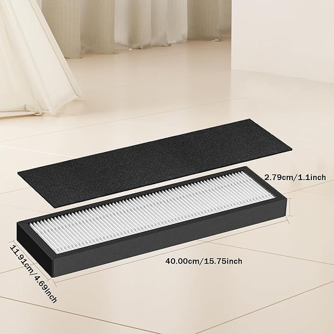2 Pack FLT4825 Filter B Replacement for FLT4825 Replacement Filter, Compatible with Air Purifier AC4825 AC4300 AC4800 AC4900 AC4850, 2 Filters + 8 Carbon Filters