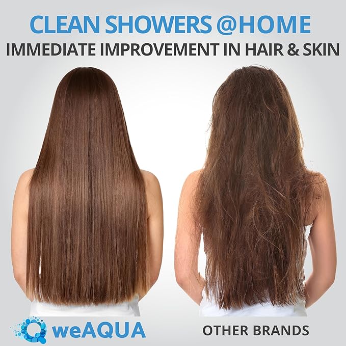 WeAQUA Heavy Duty NO BS Shower Filter Replacement Cartridge – 99% Removal of Hard Water, Chlorine, Heavy Metals & Fluoride – Universal Fit – High Output (2-Pack)