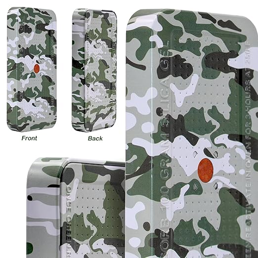100 Gram Camouflage Gun Safe Dehumidifier Silica Gel Canister Rechargeable Dehumidifier Desiccant Reusable Indicating Desiccant Moisture Absorber with Visible Window [30PACK]