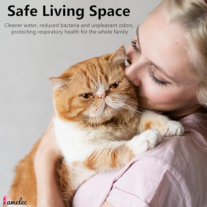 10 Pack Cat Water Filter Compatible with Catit Filters, Fit for 3L and 2L Flower Catit Water Fountain Filters, Triple Filtration Action Replacement for Catit Cat Drinking Water Fountains