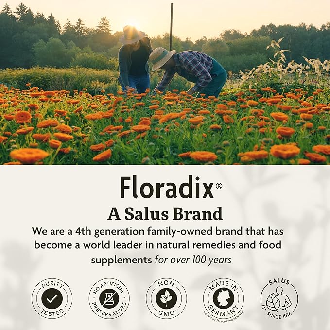 Floradix Magnesium - Liquid Herbal & Mineral Supplement for Bone Support, Digestive Health* & More - Vegetarian, Non-GMO - 16.9 fl oz