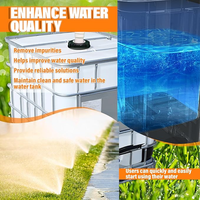 2 Pack IBC Lid Filter Nylon Screen, IBC Tote Lid Filter for Water Tank Rain Barrel Venting Ton Barrel Plastic