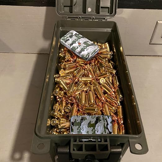 100 Gram Camouflage Gun Safe Dehumidifier Silica Gel Canister Rechargeable Dehumidifier Desiccant Reusable Indicating Desiccant Moisture Absorber with Visible Window [4PACK]