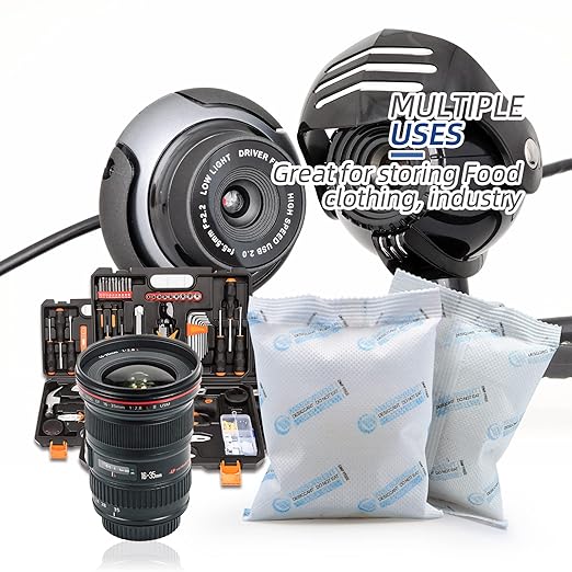 120 Packs 100 Gram Silica Gel Packets, Dessicant Packets for Storage, Pure and Safe Silica Gel Desiccant Packs, Moisture Absorber Silica Gel Beads Packs for Moisture Control