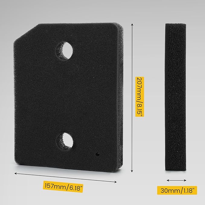 2 Pack Plinth Filter Replacement for Miele T1 Dryer 9164761, Heat Pump Tumble Dryer Foam Filter,Toe-Kick Lint Filter, Washable & Double Layer Filtration