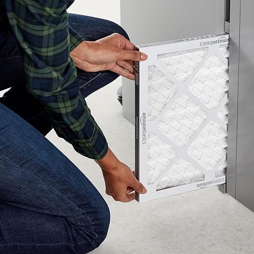 Amazon Basics 14x14x1 Air Filter 6 Pack, MERV 8 AC Furnace Filters (Actual Size: 13.75" x 13.75" x 0.75")