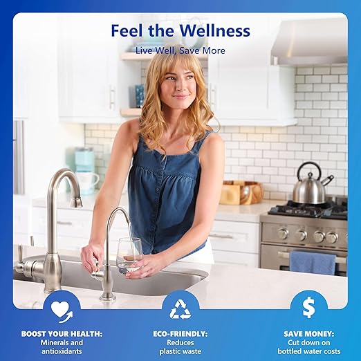 Express Water Reverse Osmosis Deionization Water Filtration System – 6 Stage RO Water Filter with Faucet and Tank – Under Sink Water Filter – with Deionization Water Filter – 100 GPD