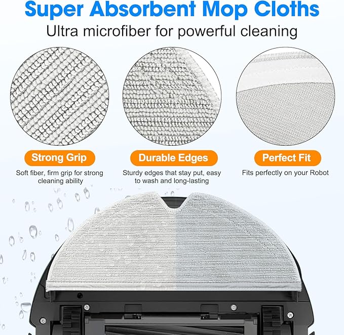 23PCS Replacement Accessories Kit Compatible with Roborock Q8 Max+/Q5 Pro+/Q5 Max+/Q5 DuoRoller+ Includes Dual Main Brush, HEPA Filters, Mop Pads, Side Brushes, Cleaning Tools