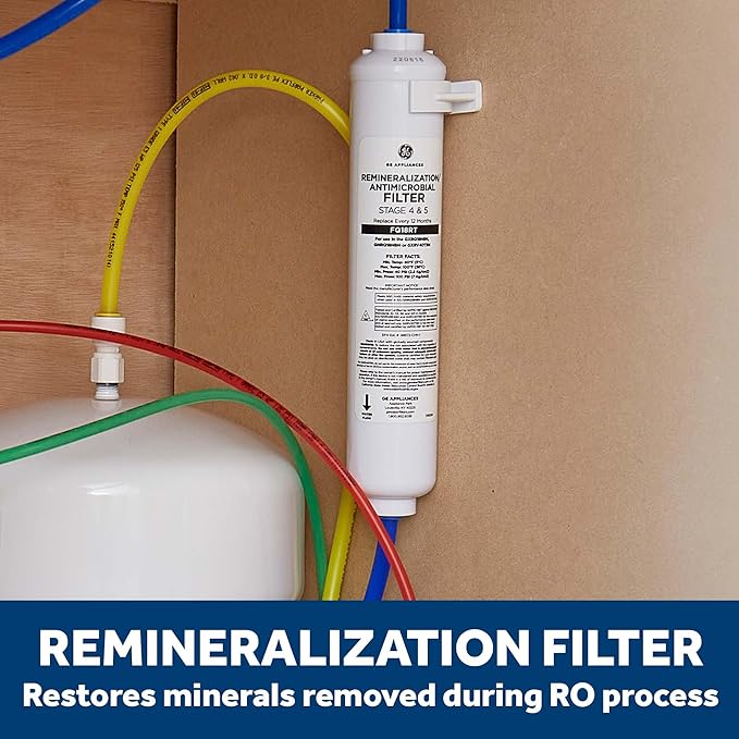 GE 5-Stage Reverse Osmosis Under Sink Water Filtration System with Faucet, Reduces 95+ Impurities including Lead, Chlorine, Arsenic, Filters FQ18PN, FQ18MN, FQ18RT, GXRV40TBN