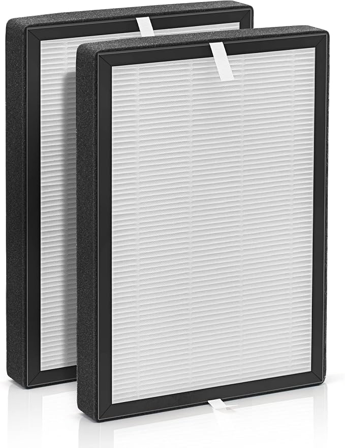 GL-FS32 Replacement Filter Compatible with MOOKA Air Pu-rifier Replacement Filter GL-FS32 and AZEUS & KOIOS GL-FS32 filters for Large Room, 3-IN-1 High-efficiency H13 True HEPA Carbon Filters, 2-Pack
