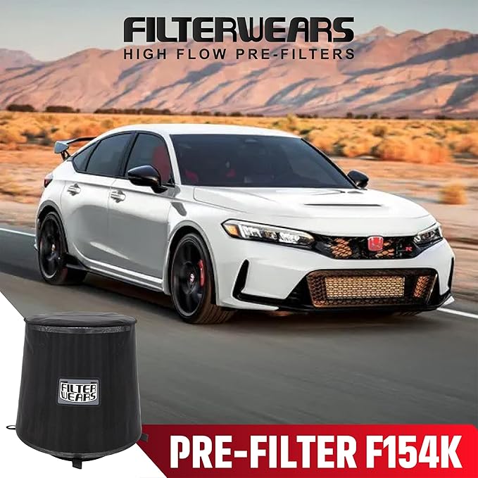 FILTERWEARS F154K Universal Water Repellent Cold Air Intake Pre-Filter - Large