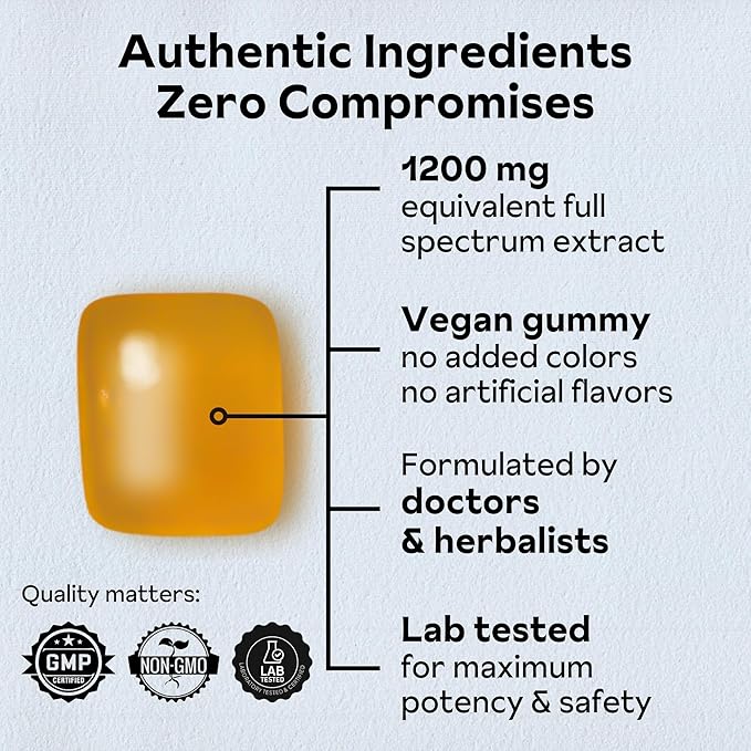 Jujube Seeds in Daily Gummies, 300 mg Full-Spectrum Jujube Seeds, Supports Relaxation & Restful Sleep, 100% Plant Based Vegan & Gelatin Free, Peach Flavored, 45 Gummies
