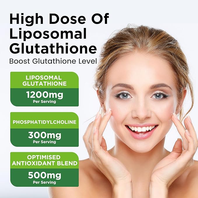Liposomal Glutathione Supplement 2000mg, Liquid Glutathione Drops with Vitamin C, Master Antioxidants for Immune System, Aging Defense, Skin Headth, Liver Detox - Superior Absorption, Vegan 2 Fl Oz