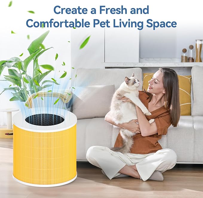 A2005 Replacement Filters Fit for A2005 Air Purifier, 3-in-1 H13 True HEPA Pet Care Filter Activated Carbon for Smoke, Dust, Odors, Pollen, Pet Dander (99.9% to 0.3 Microns) for Living Room & Bedroom