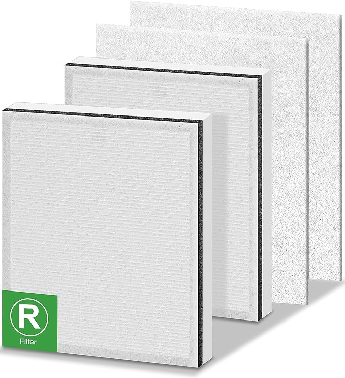 2 Pack HY4866 Air Purifier Replacement Filter for Morento Enhanced Version, 3 Stage Filtration System, Include Electrostatic Cotton
