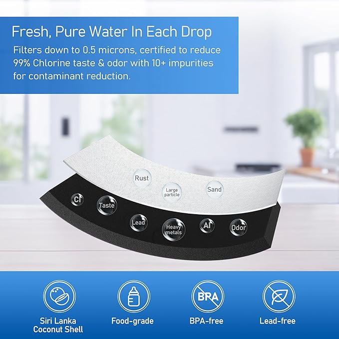 EDR1RXD1 Water Filter Replacement, Compatible with Everydrop Filter 1, Whirlpool WRS315SDHZ, WRS571CIHZ, WRS555SIHZ, WSF26C3EXF, WRS325SDHZ, WRF560SEHZ, WRF560SEHV, WRS555SIHW, 3 Pack