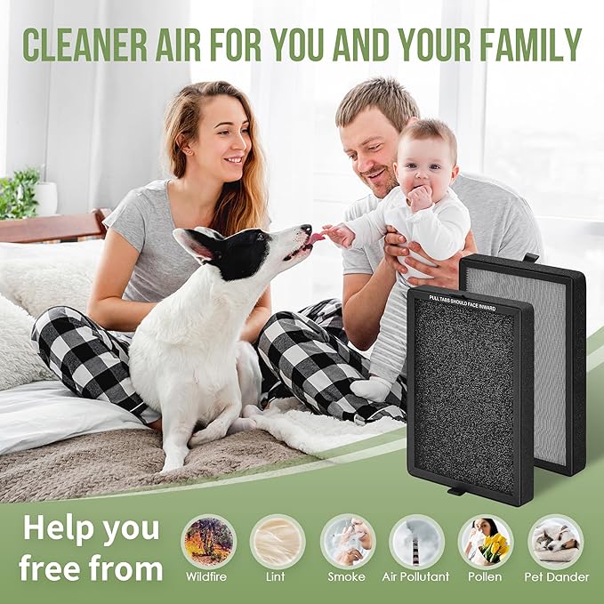 KF250 Replacement Filter Compatible with Kenmore Air Puri-fier Model PM2010, for KF250 1200e Series Air Puri-fier Replacement True HEPA Filter, Compare to Part# KF250, 4-Pack