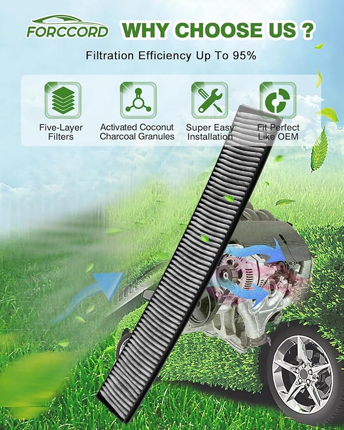 2-PACK HEPA Cabin Air Filter Fits for BMW 330Ci, X3, M3, 330xi, 330i, 328is, 328i, 325xi, 325i, 318ti, 325Ci, 323is Activated Carbon Cabin Filter Replacement for CF10362
