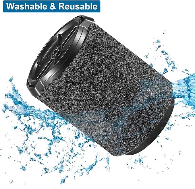 2 Pack VF7000 Replacement Filter for Ridgid Shop Vac, Compatible with Ridgid 5-20 Gallon and Husky 6-9 Gallon Wet/Dry Vacuum Cleaners Replacement Filters, Foam Wet Application Filter