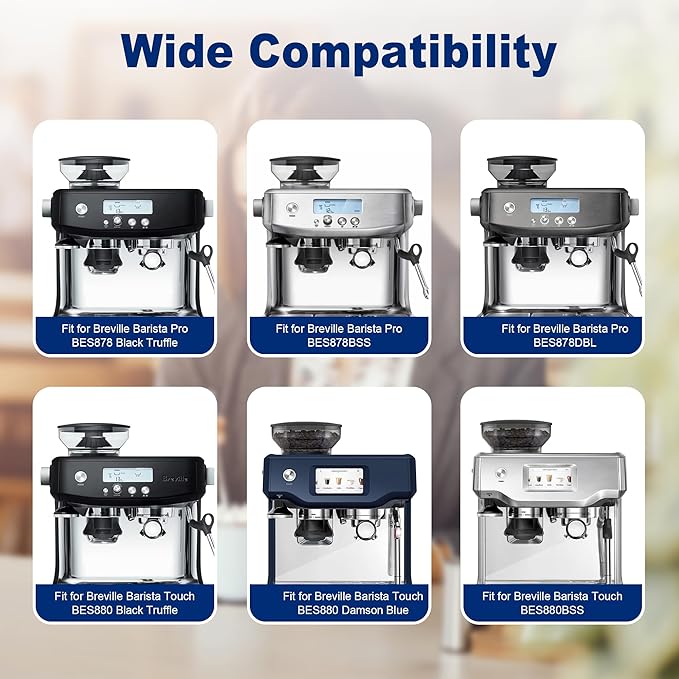 Replacement Water Filter for Breville Espresso Machine Barista Touch BES880, Barista Pro BES878, Oracle Touch BES990, Oracle BES980, Dual Boiler BES920 Bambino ClaroSwiss Sage, 8 Pack