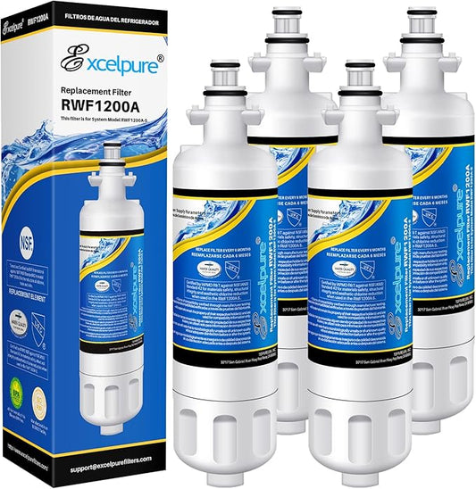ADQ36006101 Replacement for LG LT700P, Kenmore 9690,46-9690, RWF1200A, LFXC24726S,SP-LE700, LFXS24623S, RFC1200A, LFXC24726D, HDX FML-3, ADQ36006102, Refrigerator Water Filter, 4PACK