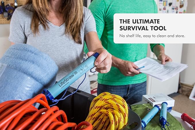 LifeStraw Personal Water Filter for Hiking, Camping, Travel, and Emergency Preparedness