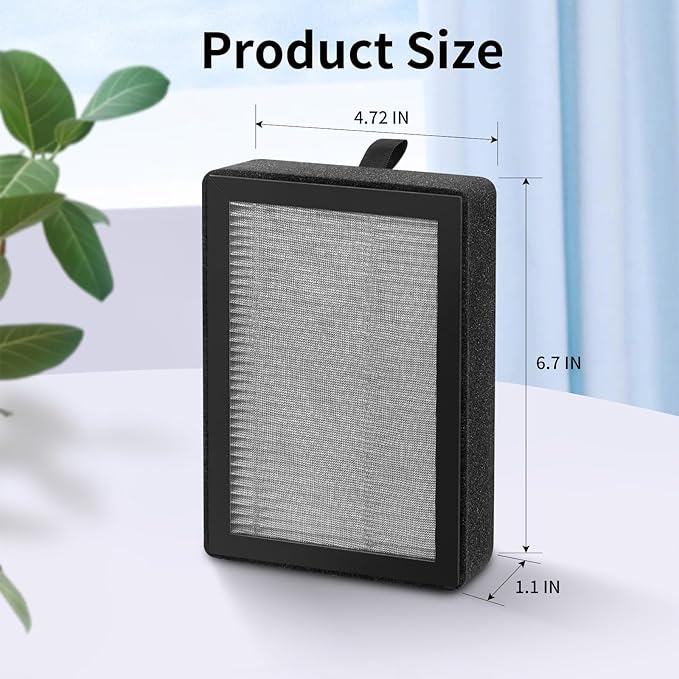 LV-H128 Replacement Filter for LEVOIT LV-H128 / PUURVSAS (HM669A) / ROVACS (RV60) Air Purifier, 3-Sets Filtration System Activated Carbon Filter Replace Part # LV-H128-RF (2 Pack)