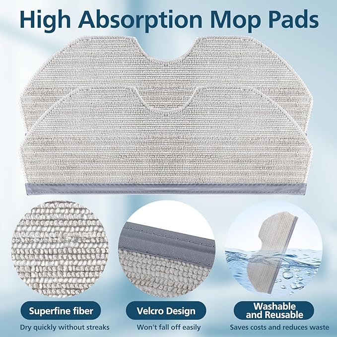 Replacement Parts Accessories Compatible with Narwal Freo X Plus/Freo X Ultra Vacuum Cleaner 1 Roller Brush & Cleaning Brush,2 HEPA Fil-ters, 2 Dust Bags, 4 Mop Pads, 6 Side Brushes, 16 Pack