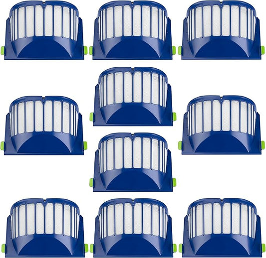 Funmit Aero Vac Filter Replacement parts for Roomba 500 & 600 Series 536 550 595 614 618 620 630 635 645 650 655 660 665 671 675 677 680 690 694 695 Vacuum Cleaner, 10 Pack
