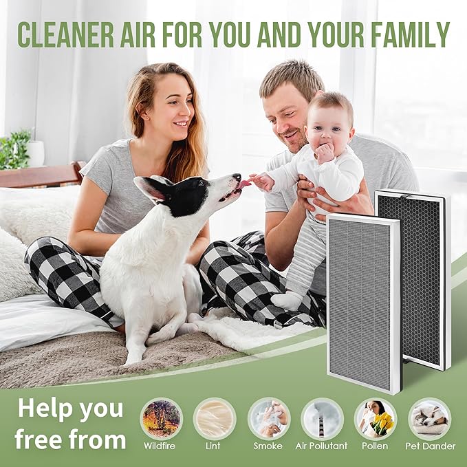 JF 999 Replacement Filter Compatible with Jafanda Air PPuri-fier Filter JF999, 3-Stage Filtration with High-Efficiency Carbon, Compare to Part# JF999-RF, 2-Pack